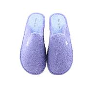 Garzón - Zapatillas Casa suela especial parquet, cerradas en toalla para mujer para mujer. Color:Azul indigo Talla: 37