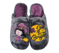 Garzón - Zapatillas de Casa Mujer - Diseño Divertido Soy tu Brujita - Gris Oscuro - Mod. 2808.275 - Textil para: Mujer Color: MOUTLIS Gris OSC Talla: 36