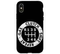 Gas. Clutch. Shift. Repeat. 6-Speed Stick Shift Driver Mens Carcasa para iPhone X/XS