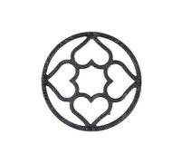 Gas Hob Support Ring - 19cm Universal Flat Plates Iron Grid with 8 Fixing Slots in the Bottom for Coffee Maker Small Pot Kitchen Cast Iron Frying Cof