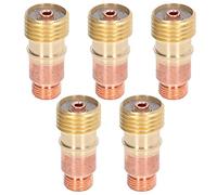 Gas Lens Collet Body 3 / 32in | Brass & Copper Welding Connector Replacement for Tig WP - 17/18 / 26 | 5Pcs Sturdy Welding Torch Consumables