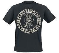 Gas Monkey Garage - Blood Sweat and Beers Hombres Camiseta - Negro - Tamaño Small