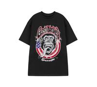 Gas Monkey Garage Camiseta para Hombre | Camiseta gráfica de Manga Corta American Garage para Adultos en Negro | Top de Ropa de Corte Informal con Logotipo clásico de Salpicaduras desgastadas