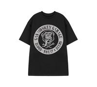 Gas Monkey Garage Camiseta para Hombre | Camiseta gráfica de Manga Corta para Adultos Blood, Sweat & Beers en Negro | Top de Ropa de Ajuste Casual de American Garage Desgastado