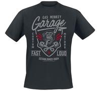 Gas Monkey Garage Fast'n Loud Hombre Camiseta Negro 100% algodón Regular