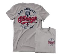 Gas Monkey Garage Licenciado Oficialmente Hot Rod Shop Logo Camiseta para Hombre (tormentagris), X-Large