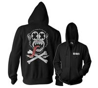 Gas Monkey Garage Licenciado Oficialmente Knockout Sudadera con Capucha con Cremallera (Negro), Medium
