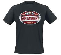 Gas Monkey Garage Since 2004 Label Hombre Camiseta Negro L 100% algodón Vorne Bedruckt Regular
