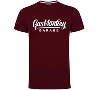 Gas Monkey Garage T-Shirt Large Script Logo Red-M