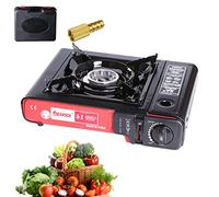 gas portátil para camping, estufa gas Tetrane, resistente al viento, estufa casete para el hogar, estufa camping para caminos barbacoa, 2,9 kW, gran potencia