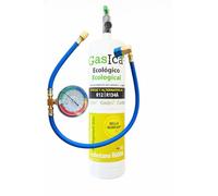 Gas Refrigerante Ecológico Orgánico gasica D2 Pro, Sustituto Directo Compatible con R134A y R12 para Carga A/C Automotriz y Doméstica. Envase de 900g (Equivalente), Válvula y Manómetro Incluidos