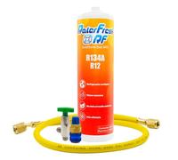 Gas Refrigerante Organico para Aire Acondicionado Coche Ralerfresh RF equivalente a 1000gr sustituto de los gases R134a y R12 (Botella + Llave + Manguera + Conector rápido)