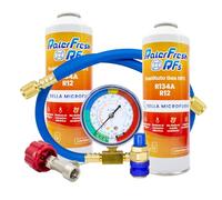 Gas Refrigerante Organico para Aire Acondicionado Coche Ralerfresh RFs Equivalente a 650gr sustituto de los Gases R134a y R12 (2 RFs + Manometro de Manguera)