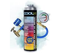 gas refrigerante r134a, r134a gas refrigerante coche para coches 1995-2016, COOL5 5en1 + Manguera de presión con manómetro + APC 500ml