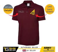 Gas Seguro Fontanero Bordado Personalizado Polo Con Company Nombre/Texto