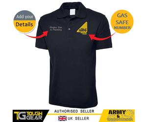 Gas Seguro Fontanero Bordado Personalizado Polo Con Company Nombre/Texto