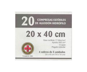Gasa Esteril Alg Gran Cruz 17 Hilos 20u