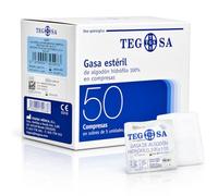 Gasas estériles de algodón hidrófilo en compresas 8 cm x 6 cm - 8 capas - Gasas - Paquete de 50 uds en 10 sobres de 5 uds - Gasas de alta absorción y de uso médico.