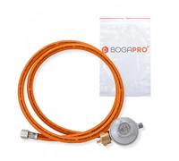 (Gasdruckminderer Gasschlauch Niederdruckregler) con 30 mbar (SET). | Para barbacoas de gas, estufas de taburete, quemador de paellas, focos de terraza, botellas de propano de 3 a 11 kg