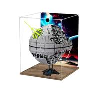 Gase acrílico transparente para Le-go 10143 modelo Estrella de la Muerte, caja transparente, caja de almacenamiento, caja expositora, compatible con modelo 10143 (solo vitrina) (versión de fondo-2)