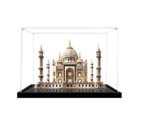 Gase acrílico transparente para Le-go 10256 modelo Taj Mahal, caja transparente, caja de almacenamiento, caja expositora, compatible con modelo 10256 (solo vitrina) (base negra-3 mm)