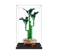 Gase acrílico transparente para Le-go 10344 Lucky Bamboo Model, caja transparente, caja de almacenamiento, caja expositora, compatible con modelo 10344 (solo vitrina) (base negra-3 mm)