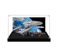 Gase acrílico transparente para Le-go 10356 modelo Star Trek, caja transparente, caja de almacenamiento, caja expositora, compatible con modelo 10356 (solo vitrina) (versión de fondo-3)