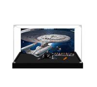 Gase acrílico transparente para Le-go 10356 modelo Star Trek, caja transparente, caja de almacenamiento, caja expositora, compatible con modelo 10356 (solo vitrina) (versión de fondo-1)