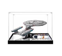 Gase acrílico transparente para Le-go 10356 modelo Star Trek, caja transparente, caja de almacenamiento, caja expositora, compatible con modelo 10356 (solo vitrina) (acabado espejo-3 mm)