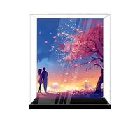 Gase acrílico transparente para Le-go 21064 modelo Paris-City of Love, caja transparente, caja de almacenamiento, caja expositora, compatible con modelo 21064 (solo vitrina) (versión de fondo -1)