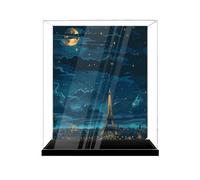 Gase acrílico transparente para Le-go 21064 modelo Paris-City of Love, caja transparente, caja de almacenamiento, caja expositora, compatible con modelo 21064 (solo vitrina) (versión de fondo -2)