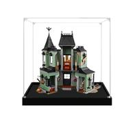 Gase acrílico transparente para Le-go 31167 modelo de mansión encantada, caja transparente, caja de almacenamiento, caja expositora, compatible con modelo 31167 (solo vitrina) (base negra-3 mm)