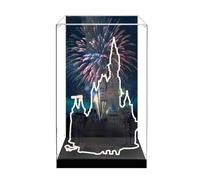 Gase acrílico transparente para Le-go 71040 Castle Model, caja transparente, caja de almacenamiento, caja expositora, compatible con modelo 71040 (solo vitrina) (versión de fondo)