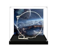 Gase acrílico transparente para Le-go 75419 modelo Estrella de la Muerte, caja transparente, caja de almacenamiento, caja expositora, compatible con modelo 75419 (solo vitrina) (versión de fondo-1)