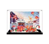 Gase acrílico transparente para Le-go 80106 The Story of Model, caja transparente, caja de almacenamiento, caja expositora, compatible con modelo 80106 (solo vitrina) (versión de fondo-1)