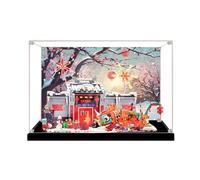 Gase acrílico transparente para Le-go 80106 The Story of Model, caja transparente, caja de almacenamiento, caja expositora, compatible con modelo 80106 (solo vitrina) (versión de fondo-3)