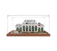 Gase acrílico transparente para modelo de jardín botánico Le-go 21353, caja transparente, caja de almacenamiento, caja expositora, compatible con modelo 21353 (solo vitrina) (base de grano de madera)