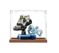 Gase acrílico transparente para zapatillas Le-go 43025 modelo, caja transparente, caja de almacenamiento, caja expositora, compatible con modelo 43025 (solo vitrina) (base de grano de madera, 2 mm)