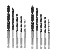 Gasea 10pcs Brocas de Avellanado para Carpintería, Brocas de Acero de Alta Velocidad, Recubierto de Titanio Cambio Rápido Avellanado 1/4 "Hex Shank HSS para Carpintera Escariador