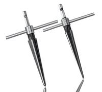 Gasea 2 piezas de Escariador cónico, Escariador Hexagonal Cónico de Mano en Forma de T 3-13mm&5-16mm Escariador Manual de Cono con 1/4" Vástago Hexagonal para Agujeros Herramienta de Molinillo Cónico