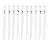 Gasea Juego de 10 Hojas Sierra Sable, Hojas de Sierra Recíproca Alternativa con Estuche de Almacenamiento Accesorios de Sierra de Sable para Madera PláStico (S1411D-12"/300mm x 6TPI)