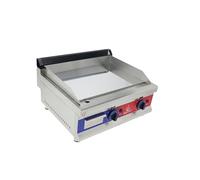 GASFRIT - Plancha Industrial de Cromo Duro para Cocina Profesional, Acero Inoxidable, Gas o Eléctrica, Encendido Piezoeléctrico, Cajón Recograsas, Varias Medidas y Potencias (600 × 575 × 365 mm)