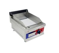 GASFRIT - Plancha Industrial de Cromo Duro para Cocina Profesional, Acero Inoxidable, Gas o Eléctrica, Encendido Piezoeléctrico, Cajón Recograsas, Varias Medidas y Potencias