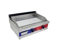 GASFRIT - Plancha Industrial de Cromo Duro para Cocina Profesional, Acero Inoxidable, Gas o Eléctrica, Encendido Piezoeléctrico, Cajón Recograsas, Varias Medidas y Potencias (800 × 575 × 365 mm)