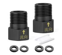 GASHER 2PCS Negro de latón de 1/2" hembra a 1/2" rosca macho, prevención de reflujo, no retorno de un solo sentido Válvulas de retención Válvulas de retención