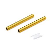 GASHER 2piezas Casquillo roscado completo de latón M10 × 100mm tubo alargador recto con rosca interior para ensamblaje mecánico