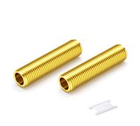 GASHER 2piezas Casquillo roscado completo de latón M10 × 50mm tubo alargador recto con rosca interior para ensamblaje mecánico