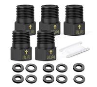 GASHER 5PCS Negro de latón de 1/2" hembra a 1/2" rosca macho, prevención de reflujo, no retorno de un solo sentido Válvulas de retención Válvulas de retención