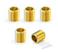 GASHER 5piezas Casquillo roscado completo de latón M10 × 15mm tubo alargador recto con rosca interior para ensamblaje mecánico