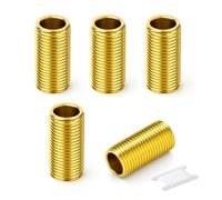 GASHER 5piezas Casquillo roscado completo de latón M10 × 30mm tubo alargador recto con rosca interior para ensamblaje mecánico